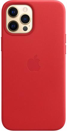 Клип-кейс Apple Leather Case with MagSafe для iPhone 12 Pro Max (PRODUCT)RED