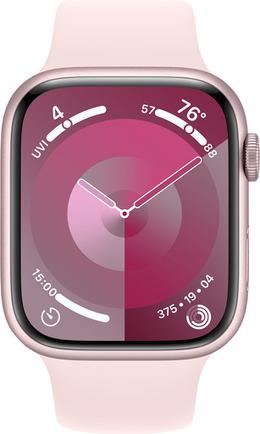 Умные часы Apple Watch Series 9, 45mm Aluminum Pink с розовым ремешком M/L