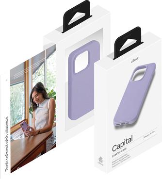 Клип-кейс uBear Capital Leather Case для Apple iPhone 15 Pro Purple