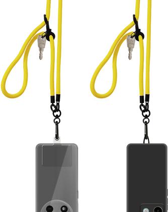 Шнурок Krutoff Нейлон для телефона и ключей 1.2m Yellow