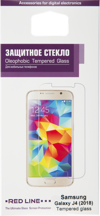 Защитное стекло Red Line Oleophobic для Samsung Galaxy J4 (2018) глянцевое