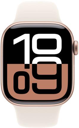 Умные часы Apple Watch Series 10 42mm Aluminum Case Rose Gold с бежевым ремешком S/M (без SIM)