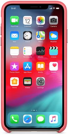 Клип-кейс Apple Leather Case для iPhone Xs Max «Розовый пион»