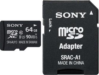Карта памяти Sony microSD Class 10 64GB с адаптером