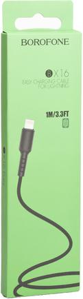 Кабель Borofone BX16 USB to Apple Lightning 1m Black