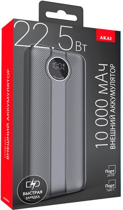 Портативное зарядное устройство Akai BE-10004PD 10000mAh Black