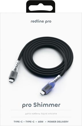 Кабель Red Line pro Shimmer USB-C to USB-C 1m Black