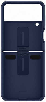 Клип-кейс Samsung Silicone Cover with Ring Z Flip3 с креплением-кольцо Navy