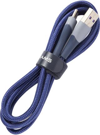 Кабель Usams U77 USB to USB-C 1.2m с подсветкой Blue