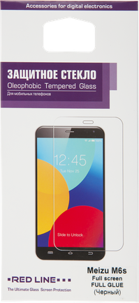 Защитное стекло Red Line Full Screen для Meizu M6s Black