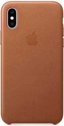 Клип-кейс Apple Leather Case для iPhone Xs Золотисто-коричневый