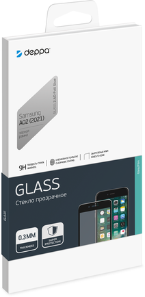 Защитное стекло Deppa 2.5D Full Glue для Samsung Galaxy A02 0.3mm Black
