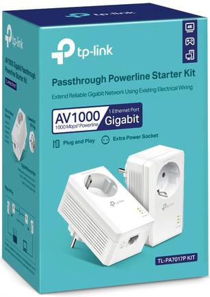 Комплект адаптеров TP-Link TL-PA7017P KIT Powerline (2 шт) White
