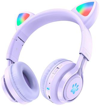 Наушники Hoco W39 Cat Ear Lilac