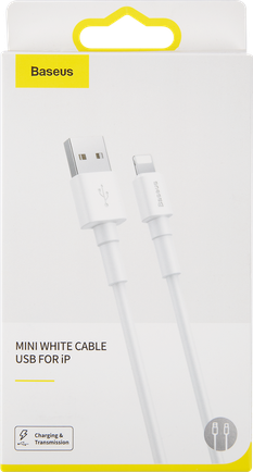 Кабель Baseus Mini CALSW-02 USB to Apple Lightning 1m White