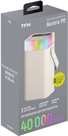 Портативное зарядное устройство TFN Aurora RGB 40000mAh Beige