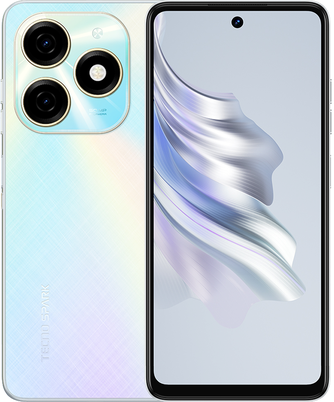 Изображение товара Смартфон TECNO Spark 20 8/128GB Cyber White с камерой 50 Мп и NFC