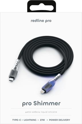 Кабель Red Line pro Shimmer USB-C to Apple Lightning 1m Black