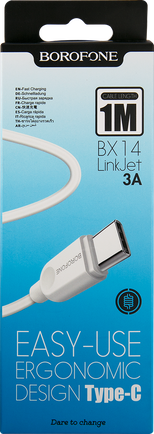 Кабель Borofone BX14 USB to USB-C 1m White