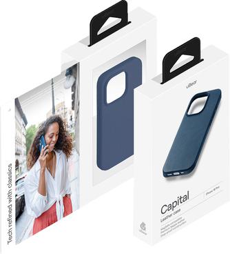 Клип-кейс uBear Capital Case для Apple iPhone 16 Pro с MagSafe Blue