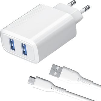 Зарядное устройство Red Line NT-5 с кабелем microUSB White