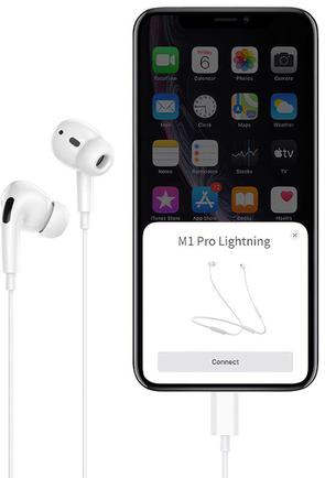 Наушники Hoco M1 Pro Apple Lightning Белые