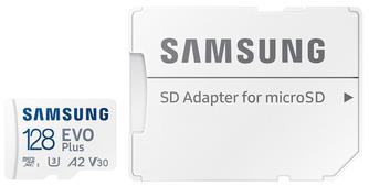 Карта памяти Samsung Evo Plus MB-MC128KA/KR microSDXC U3 Class 10 128GB с адаптером