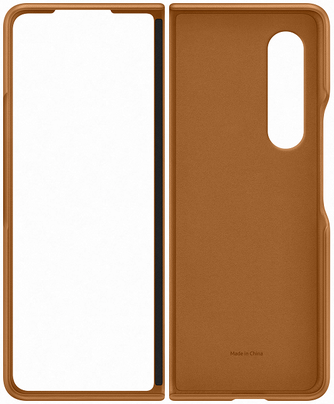 Клип-кейс Samsung Leather Cover Z Fold3 Camel