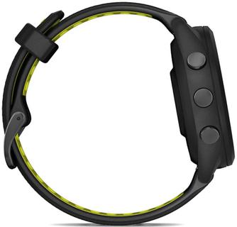 Умные часы Garmin Forerunner 265S 42mm Black, с чёрно-жёлтым ремешком