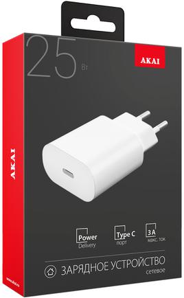 Зарядное устройство Akai CH-6A25 USB-C White