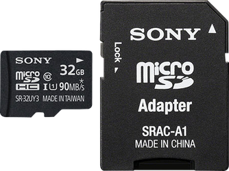 Карта памяти Sony microSD Class 10 32GB с адаптером