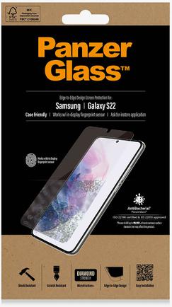 Защитное стекло PanzerGlass AntiBacterial Case Friendly для Samsung Galaxy S22 Black