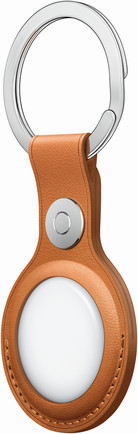 Чехол-брелок Apple AirTag Leather Key Ring «Золотистая охра»