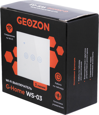 Умный сенсорный выключатель Geozon WS-03 White