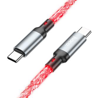Кабель Hoco U112 Shine USB Type-C to USB Type-C 1m Gray