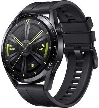 Умные часы Huawei Watch GT 3 46mm чёрный, с чёрным ремешком