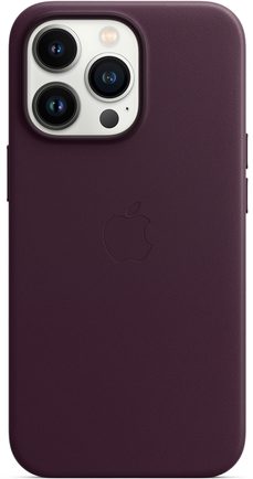 Клип-кейс Apple Leather Case with MagSafe для iPhone 13 Pro «Тёмная вишня»