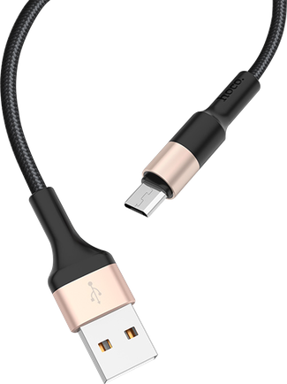 Кабель Hoco RA3 USB to microUSB 1m Black