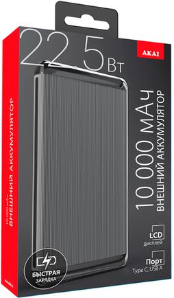 Портативное зарядное устройство Akai BE-10014PD 10000mAh Black