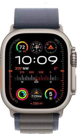 Умные часы Apple Watch Ultra 2 GPS + Cellular, 49mm Titanium, с Alpine Loop Blue M ремешком
