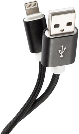 Кабель Red Line Nylon USB to Apple Lightning 1m 2A Black