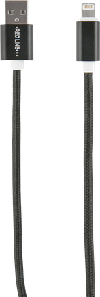 Изображение товара Кабель Red Line Tech USB to Apple Lightning 1м Black для зарядки и передачи данных