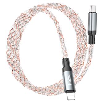 Кабель Hoco U112 Shine USB Type-C to Apple Lightning 1m Gray