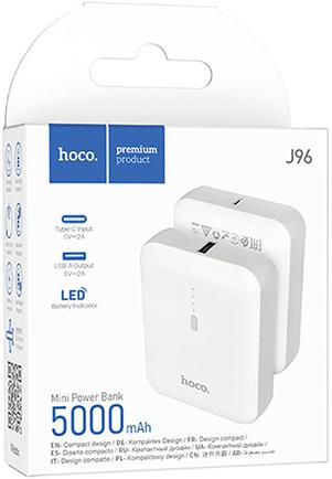 Портативное зарядное устройство Hoco J96 Strider 5000mAh White