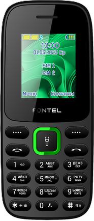 Изображение товара Мобильный телефон Fontel FP200 Black/Green с двумя SIM-картами и фонариком