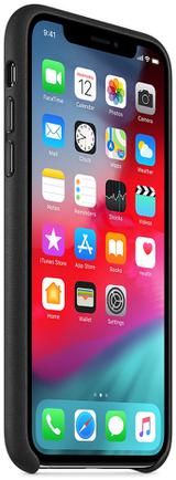 Клип-кейс Apple Leather Case для iPhone Xs Чёрный