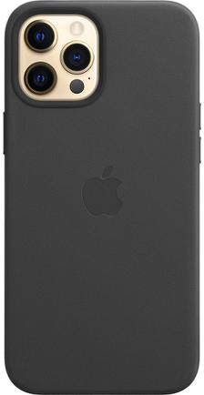 Клип-кейс Apple Leather Case with MagSafe для iPhone 12 Pro Max Чёрный