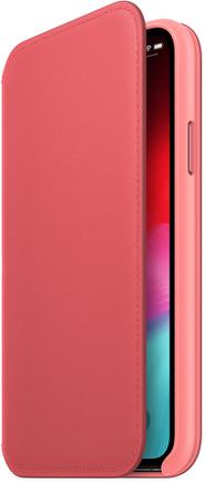 Чехол-книжка Apple Leather Folio для iPhone Xs «Розовый пион»