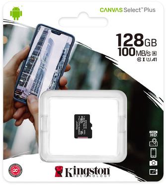Карта памяти Kingston Canvas Select Plus microSDXC UHS-I Class 10 128GB