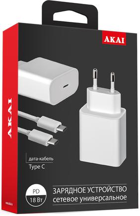 Зарядное устройство Akai CH-6A10 USB-C White
